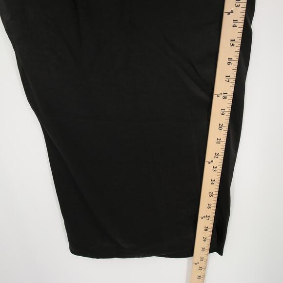 Vince Camuto Pants Black Wide Leg Front Pleat Satin Trouser Workwear Casual 22W - Picture 8 of 14